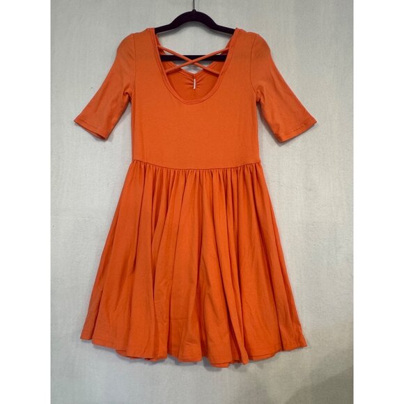 Dotdotsmile Dress Size 7 Solid Tangerine New With Tags - Picture 6 of 7